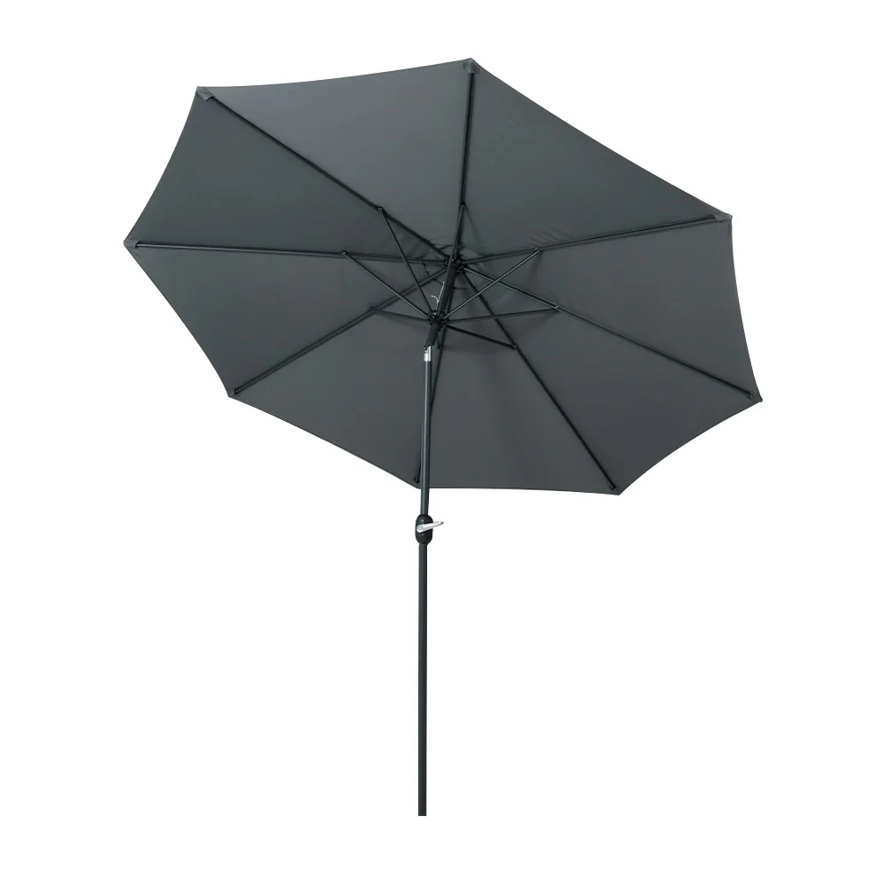 Instahut 3m Outdoor Umbrella Beach Pole Garden Patio Tilt Charcoal - Nurns