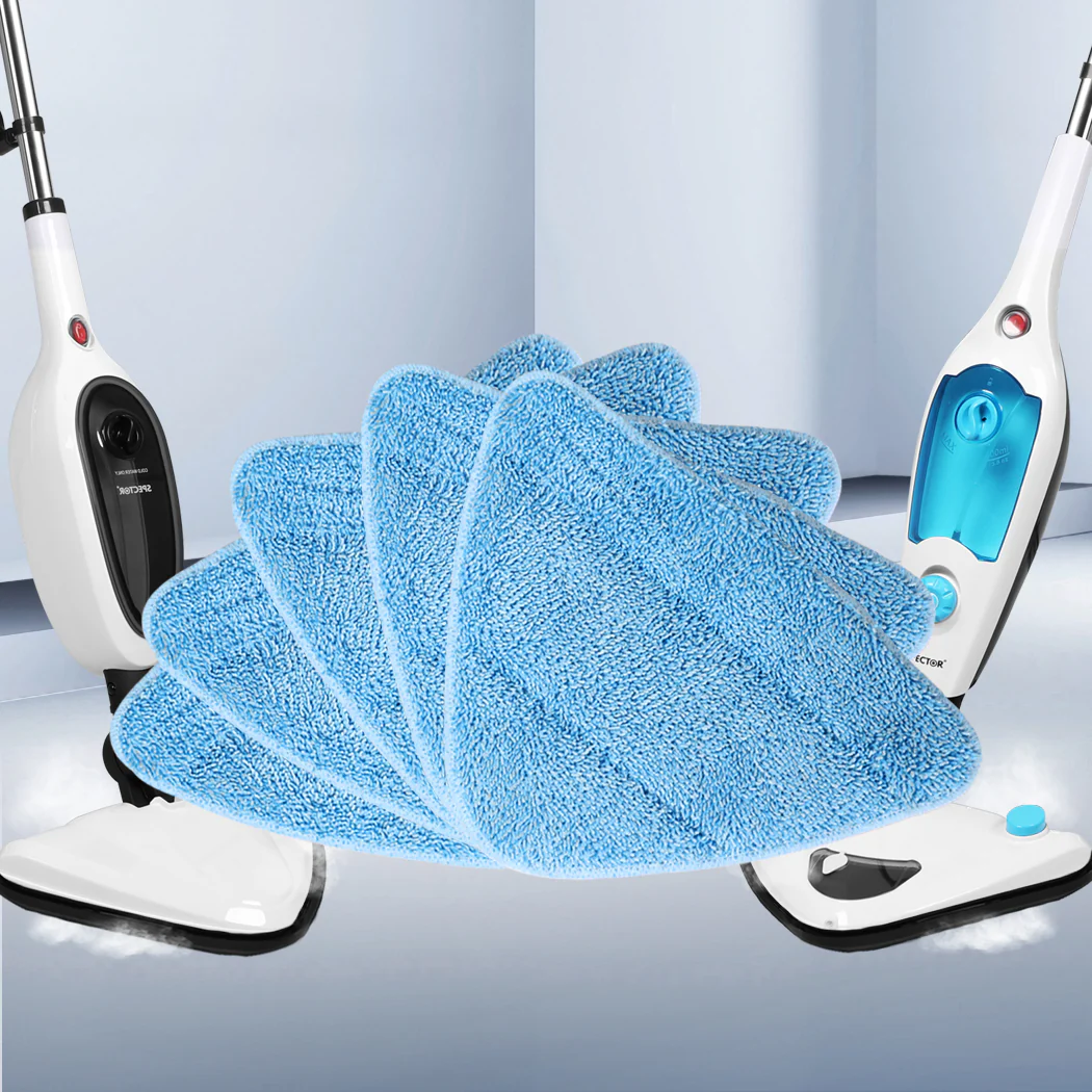 Set of 5 Microfibre Mop Steam Cleaner Handheld Carpet Floor Washable Cleaning - Nurns