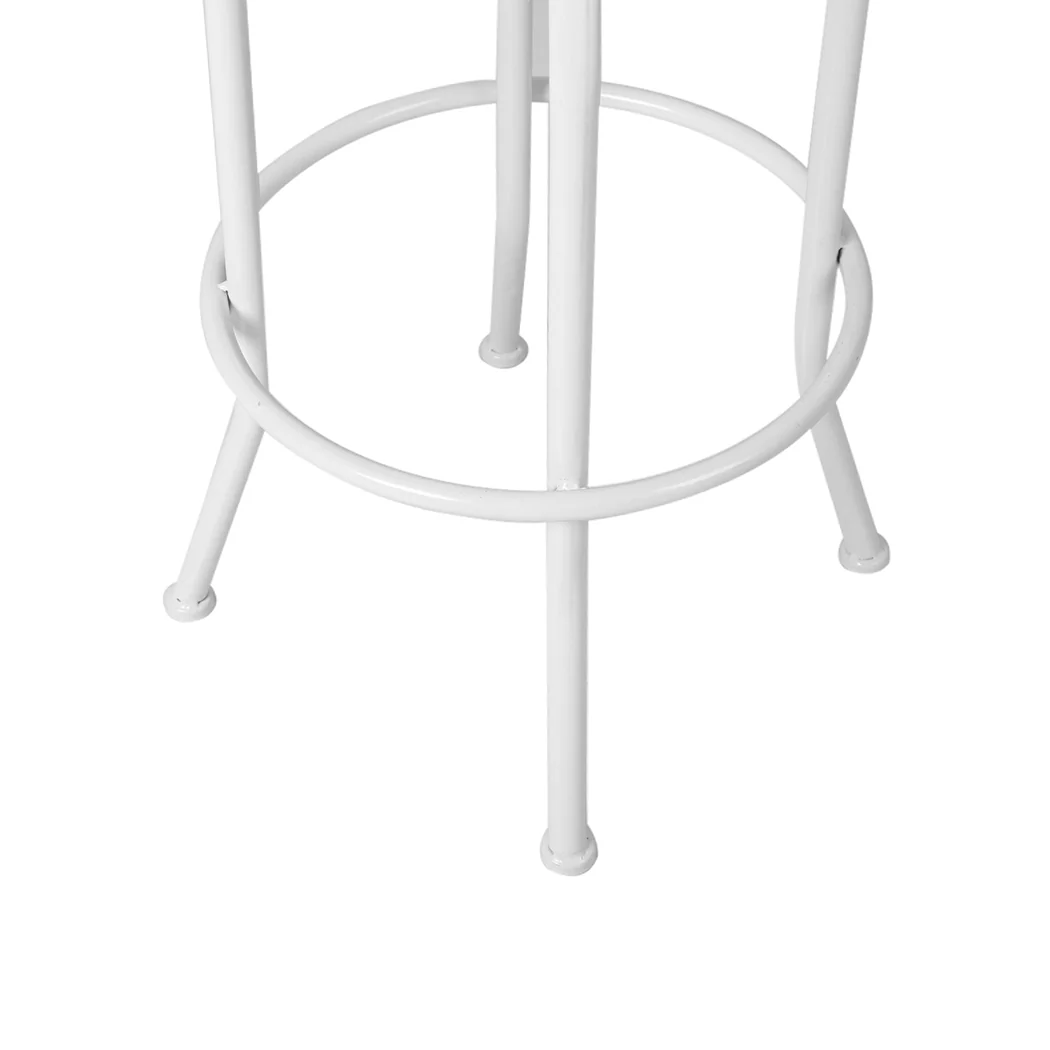 90cm Avignon Industrial Bar Stools Kitchen Stool Wooden Barstools Swivel Chair - White - Nurns