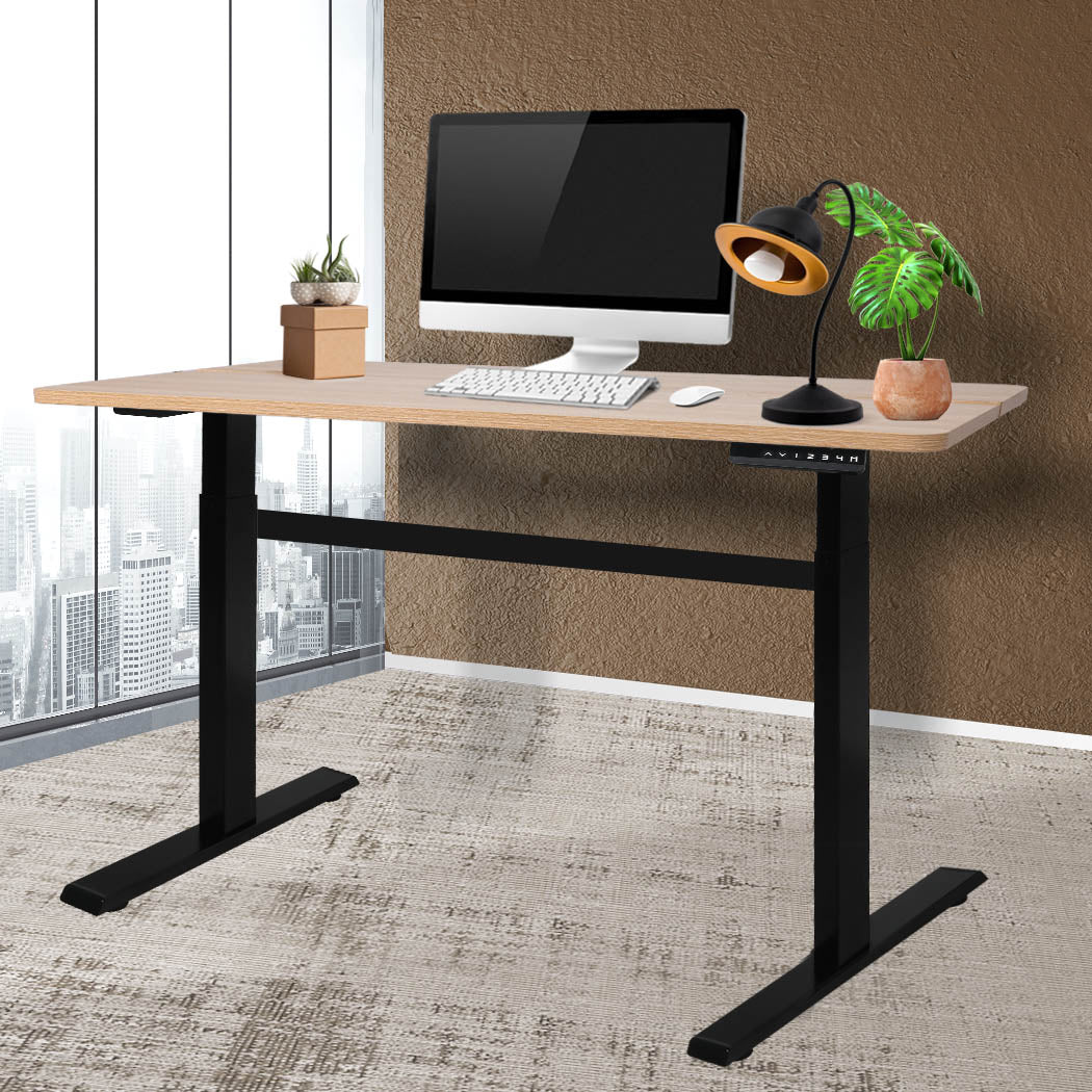 Levede Standing Desk Riser Motorised Oak - Nurns
