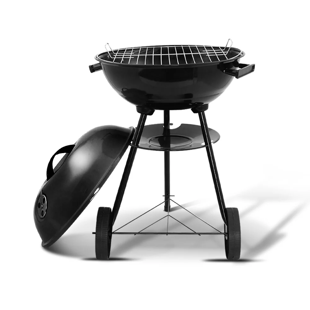 Charcoal BBQ Smoker Drill Outdoor Camping Patio Barbeque Steel Oven - Nurns