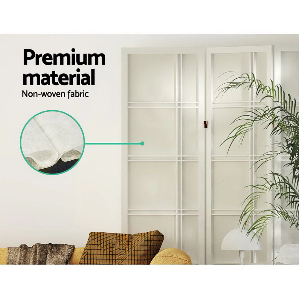 8 Panel Room Divider Screen 353x179cm - White - Nurns