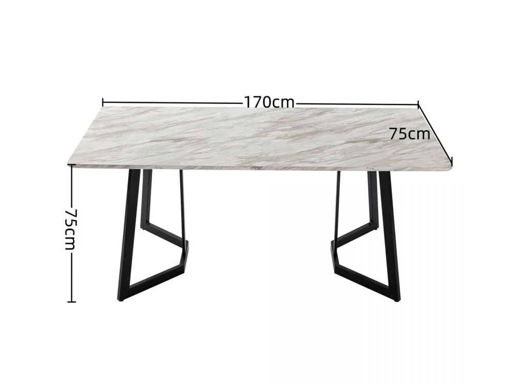Dana Rectangular Marble - Effect Table - Nurns