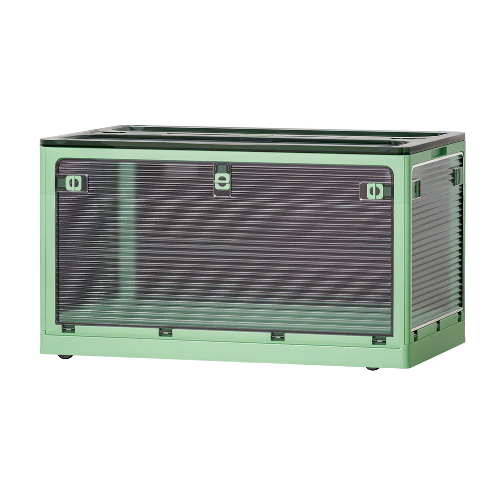 Artiss Storage Box Container Foldable Stackable 5 Sides Open Transparent 140L - Nurns