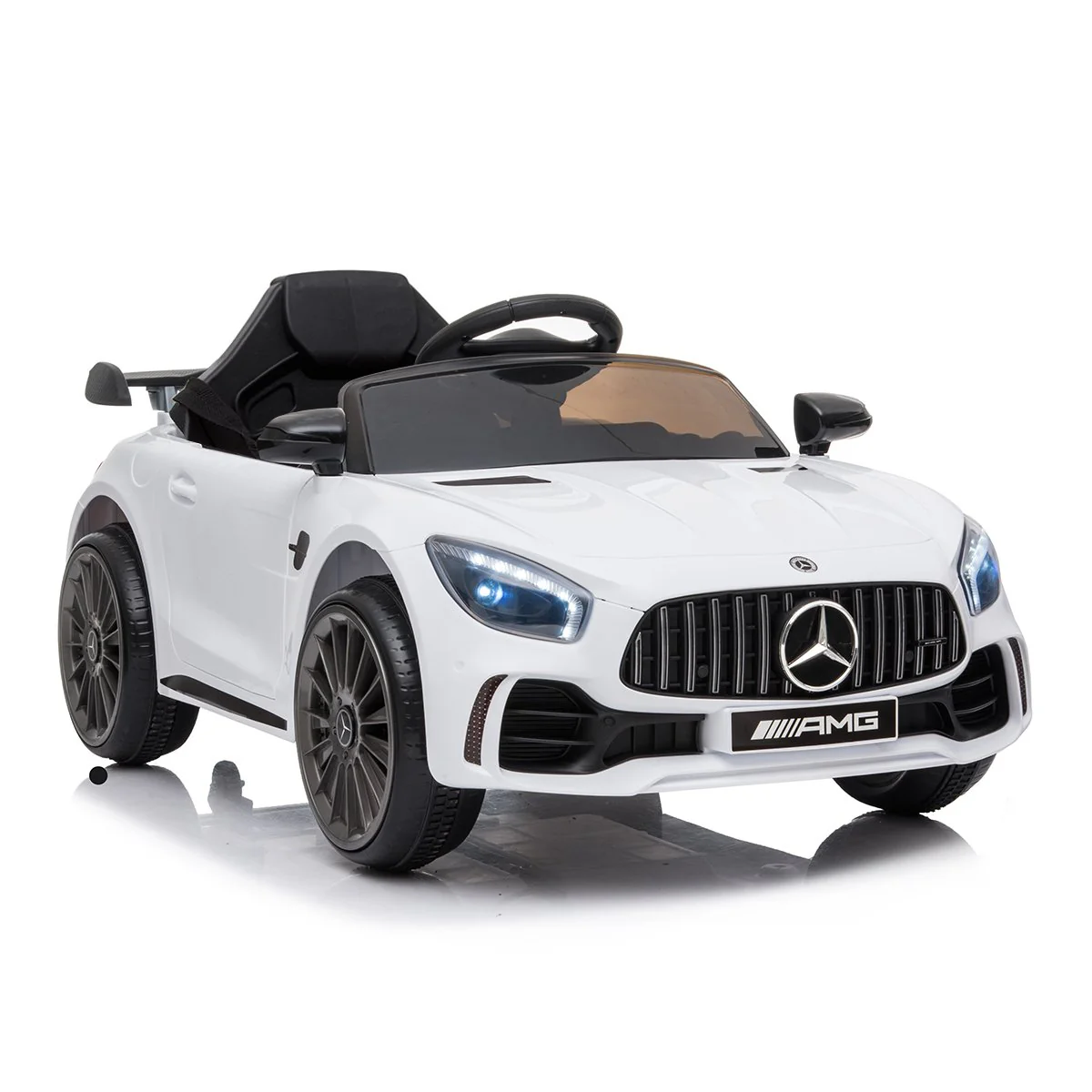 Mercedes Benz Licensed Kids Electric Ride On Car Remote Control - White - Nurns
