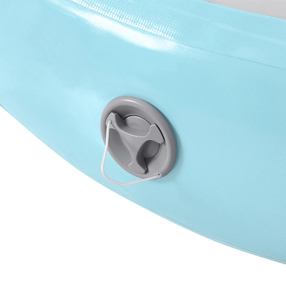 Everfit 1m Air Track Spot Inflatable Gymnastics Tumbling Mat Round Green - Nurns