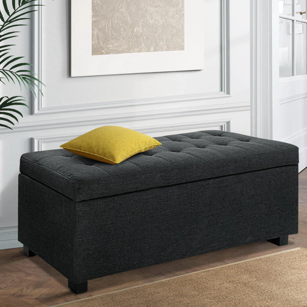 Premium Storage Ottoman - Charcoal - Nurns
