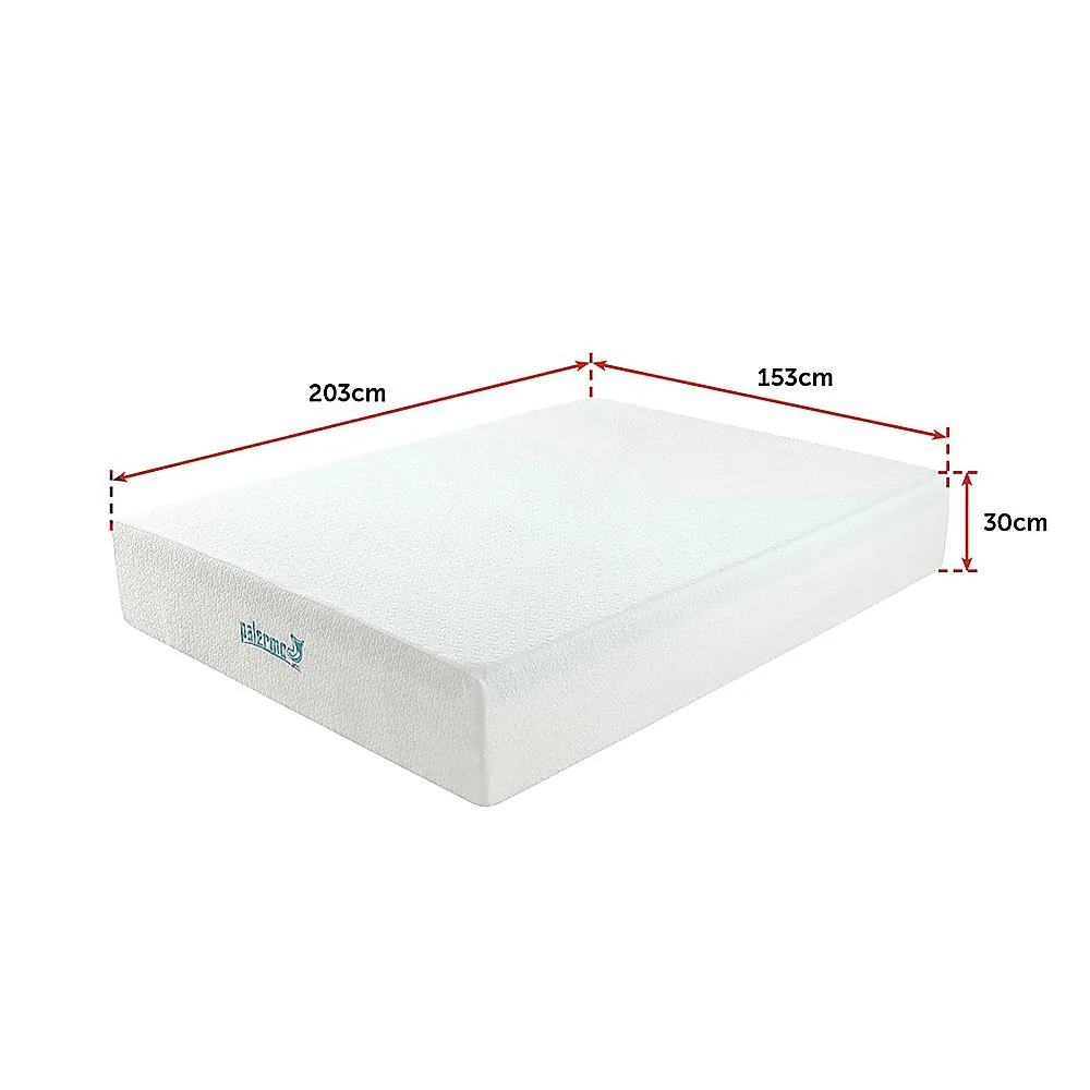 Kairos 30cm Mattress Memory Foam Green Tea Infused - Queen - Nurns