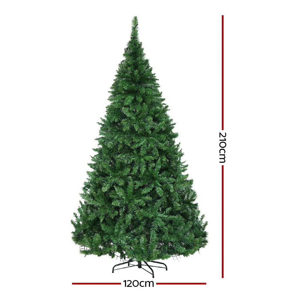 7ft 2.1m 1134 LED Christmas Tree Xmas Tree Decorations 8 Light Mode - Warm White - Nurns