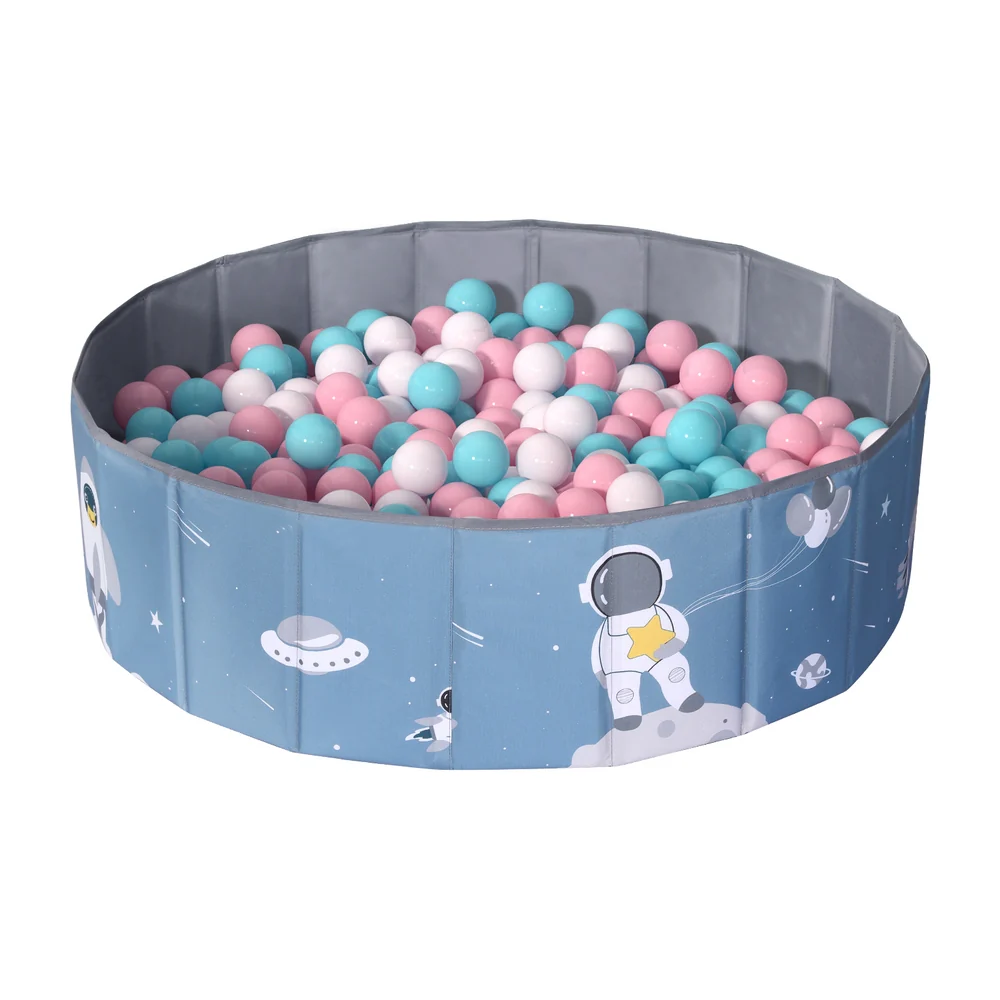 Kids Ball Pool Pit Toddler Play Foldable Child Playhouse Storage Bag Blue - Nurns