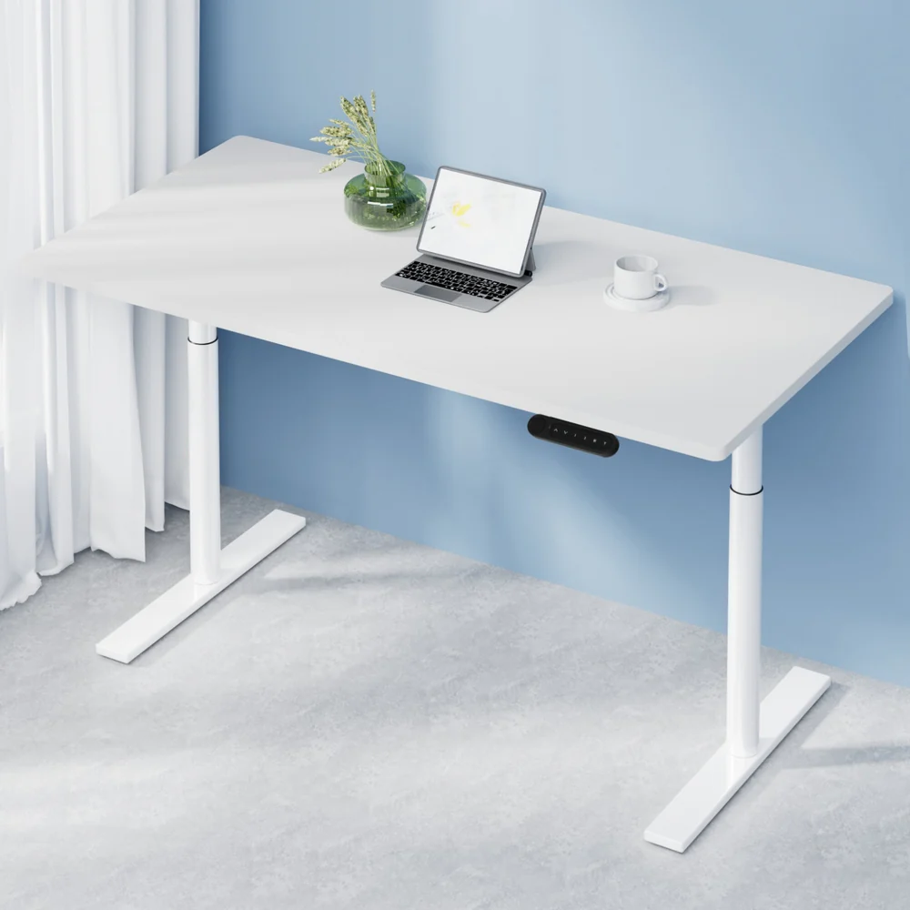 Artiss Standing Desk Motorised Electric Dual Motor 140cm White - Nurns