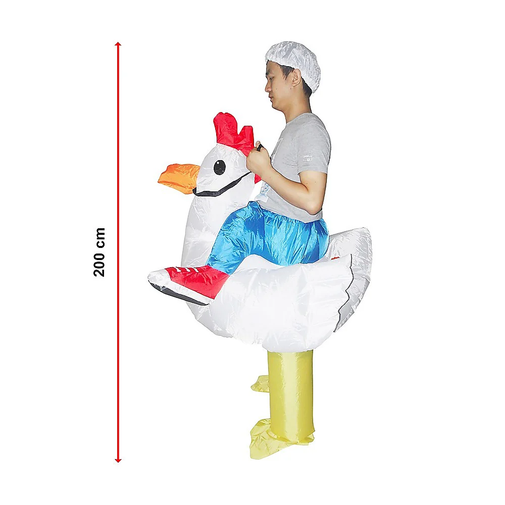 CHICKEN Fancy Dress Inflatable Suit - Fan Operated Costume - Nurns
