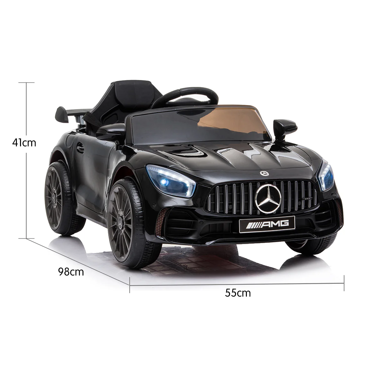 Mercedes Benz Licensed Kids Electric Ride On Car Remote Control - Black - Nurns
