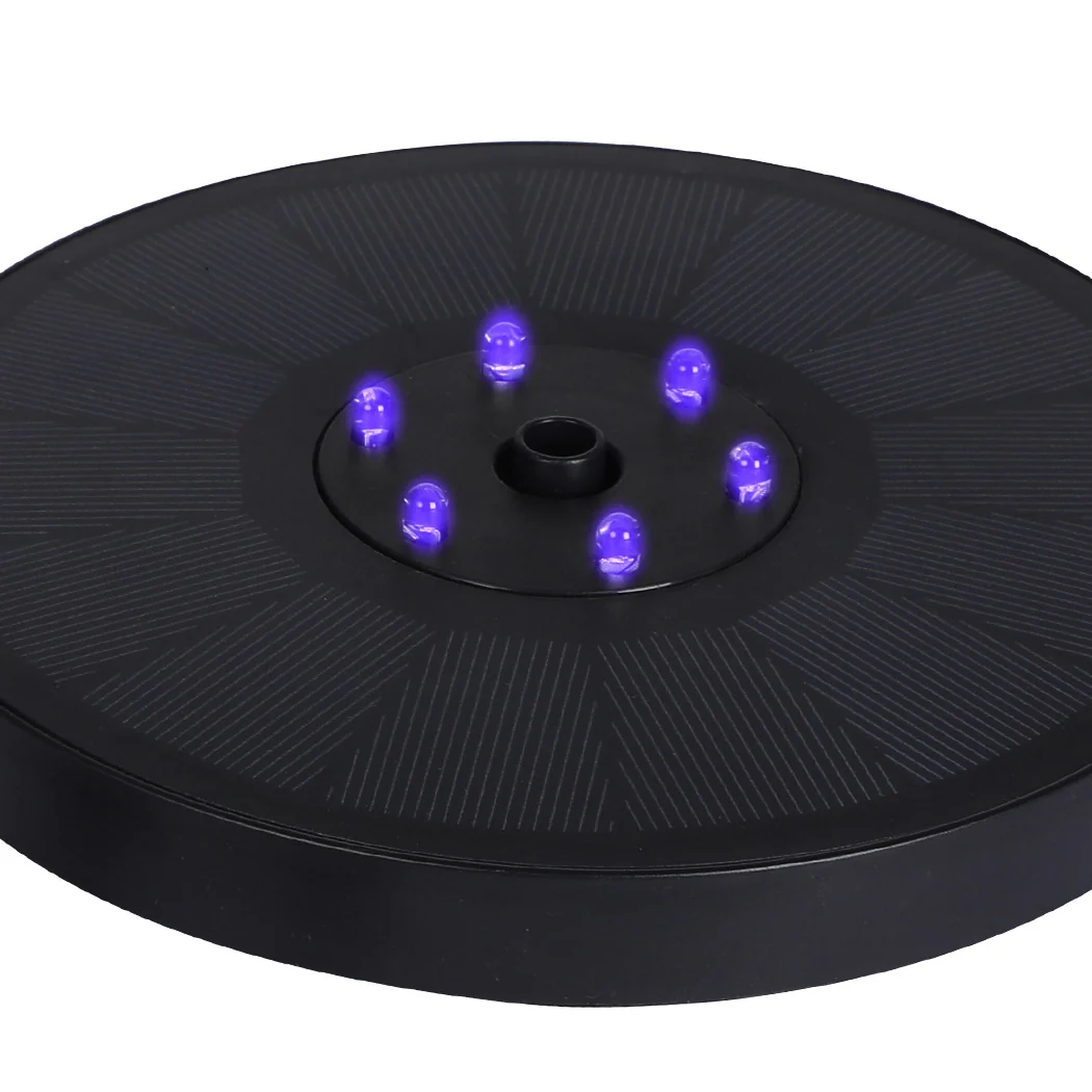 Solar Powered Water Fountain Power Floating Kit Garden Pond Pool Bird Led Colour - Nurns