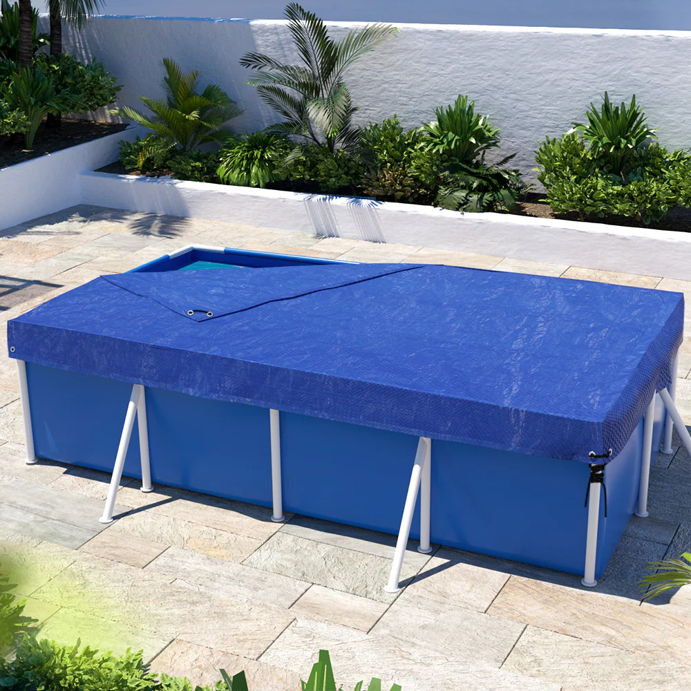 Pool Cover 3x2m Above-ground Swimming Pool Blanket Blue - Nurns