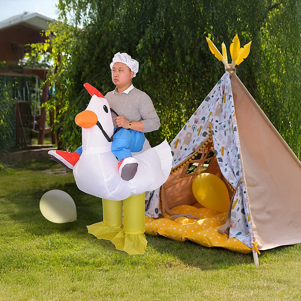 CHICKEN Fancy Dress Inflatable Suit - Fan Operated Costume - Nurns