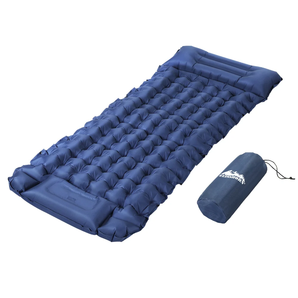 Self-Inflating Mattress Camping Sleeping Mat Air Bed Single Pillow Bag - Nurns
