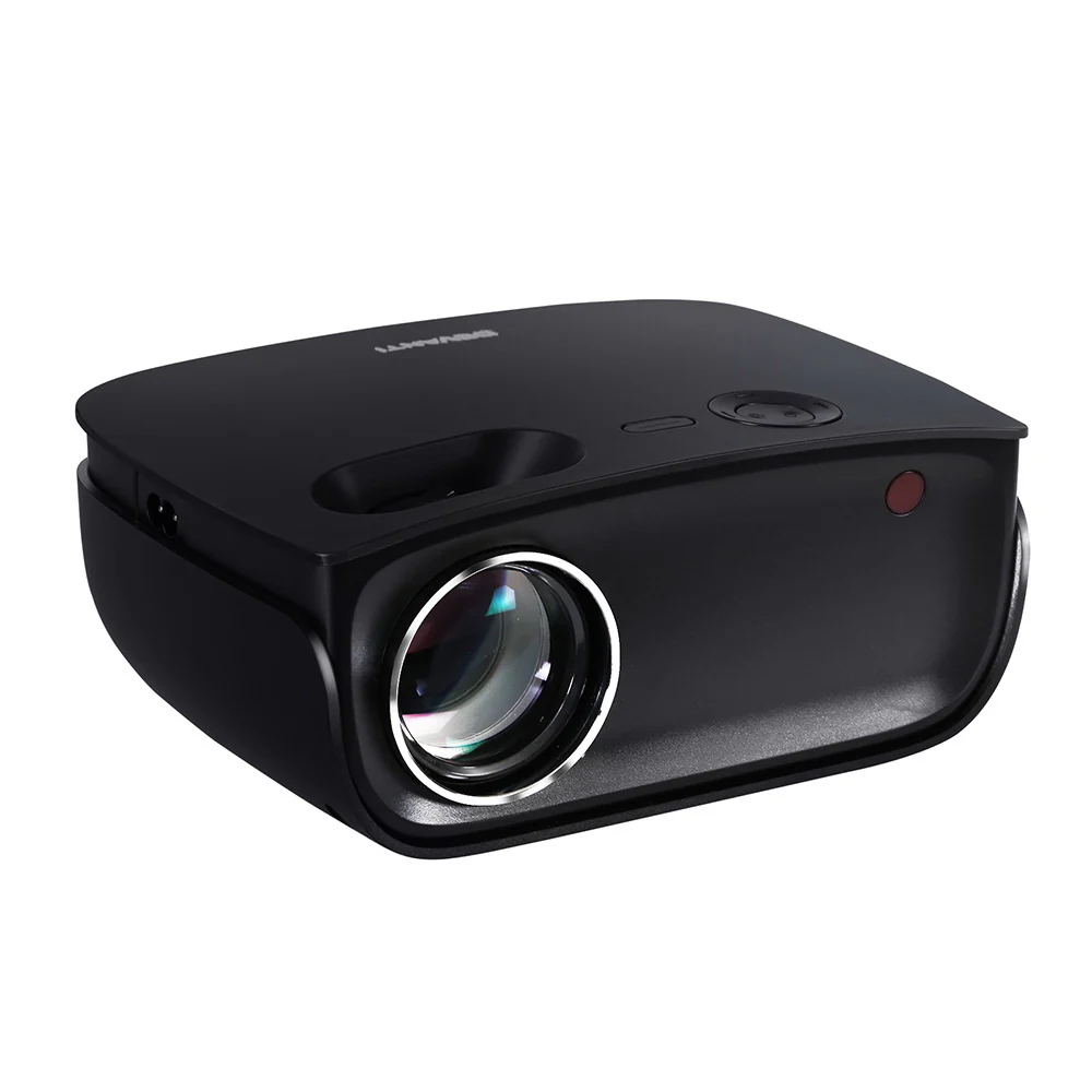 Mini Video Projector Wifi USB HDMI Portable 2000 Lumens HD 1080P Home in Black - Nurns