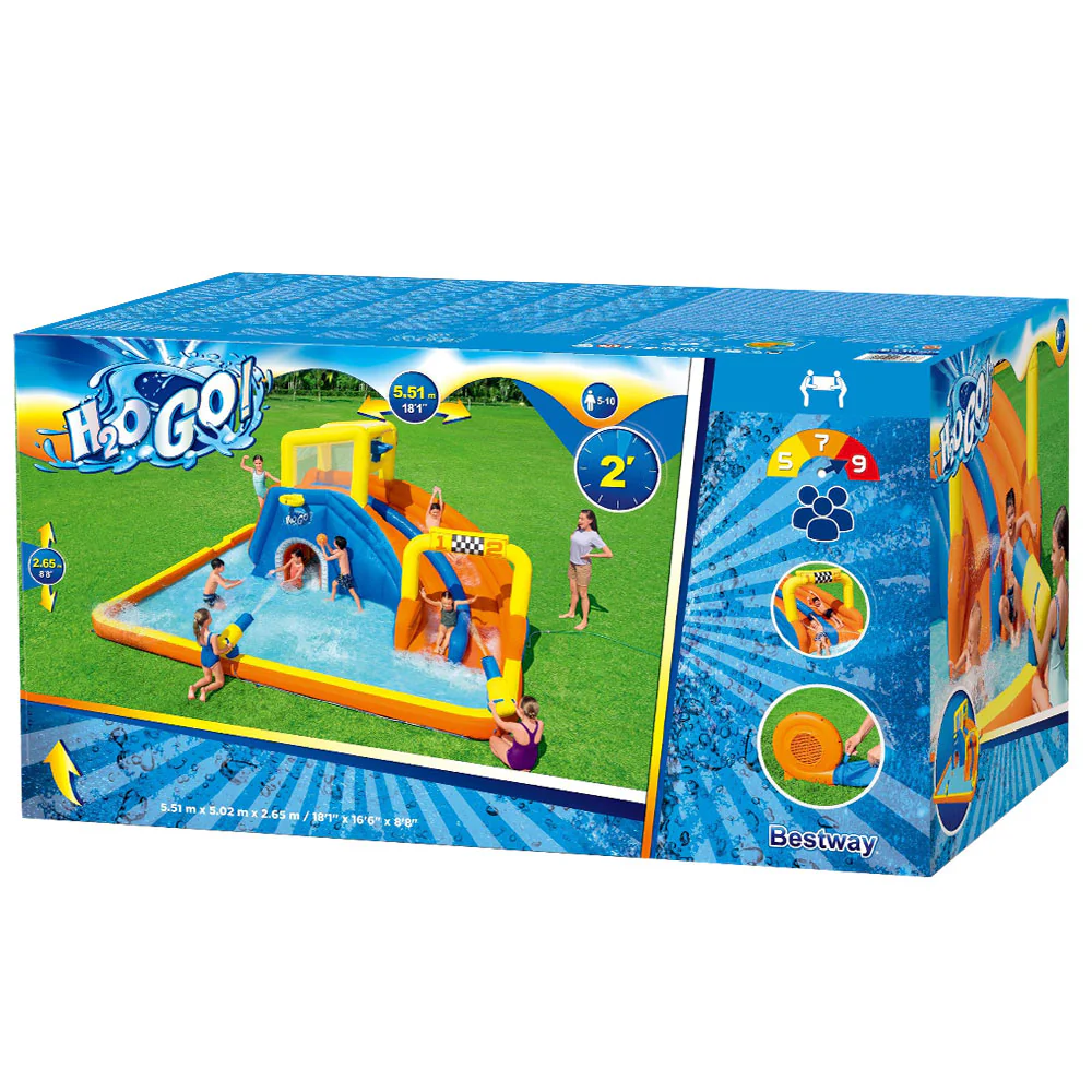 Bestway Water Slide 551x502x265cm Kids Play Park Inflatable Swimming Pool - Nurns