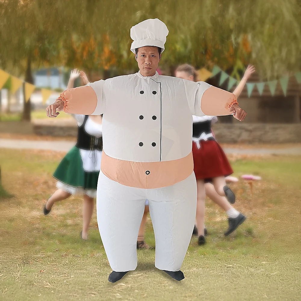 CHEF Fancy Dress Inflatable Suit - Fan Operated Costume - Nurns