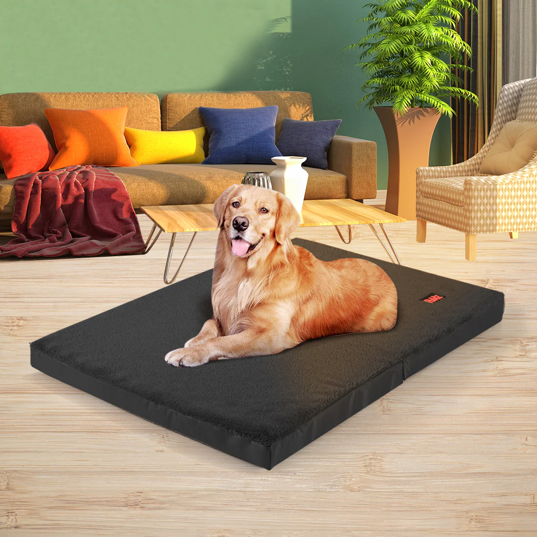 LARGE Dog Beds Pet Foldable - Black - Nurns
