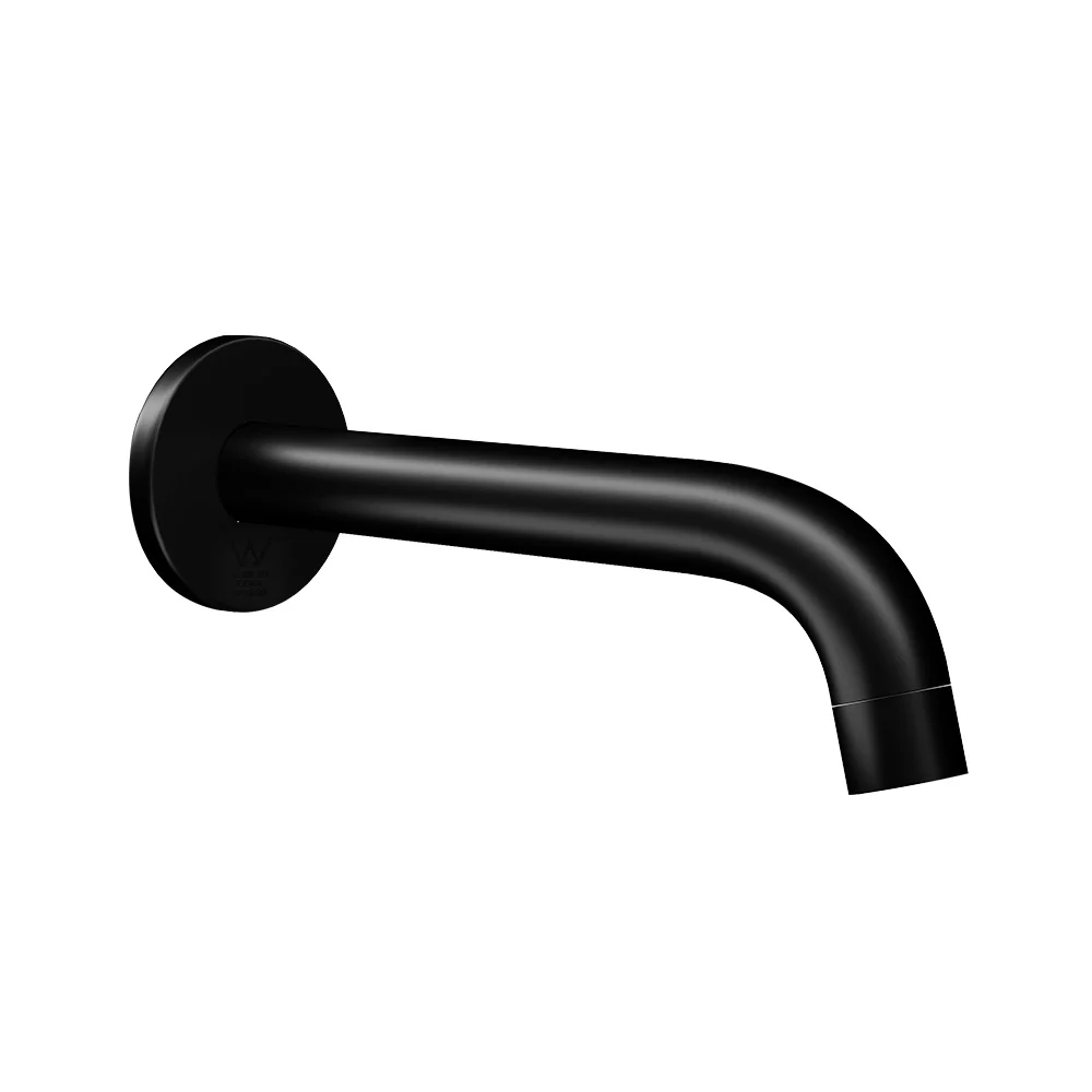 Bathroom Mixer Spout Wall Bath Tap Round Shower Bathtub Black - Nurns