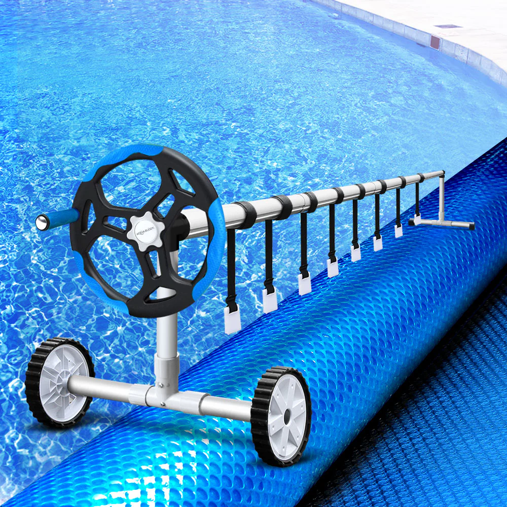 Swimming Solar Pool Cover Pools Roller Wheel Blanket Covers 11X4.8M - Nurns