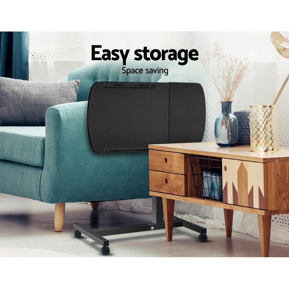 Artiss Laptop Desk Table Fan Cooling Black 60cm - Nurns