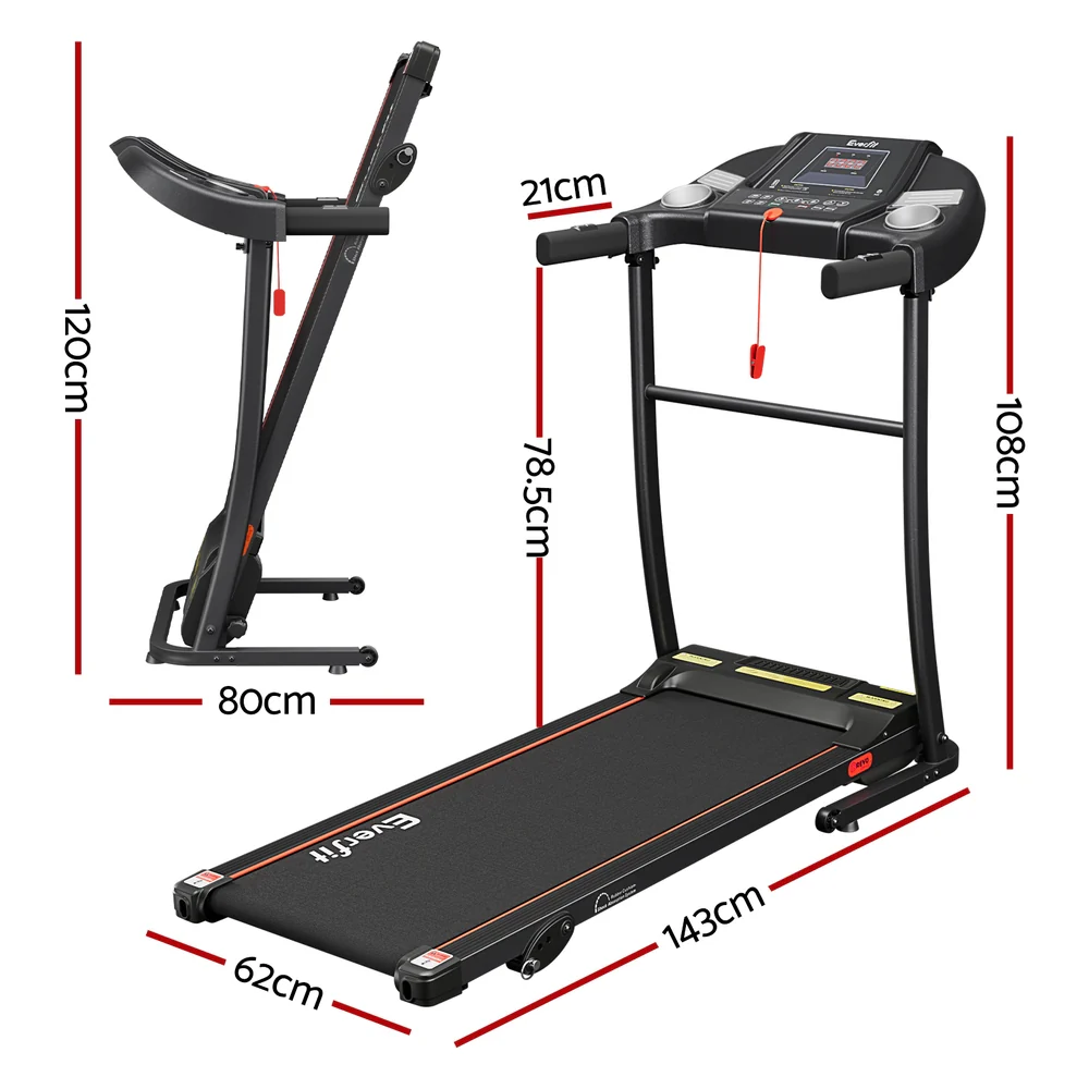 Everfit Treadmill Electric Home Gym Fitness Exercise Equipment Incline 400mm - Nurns