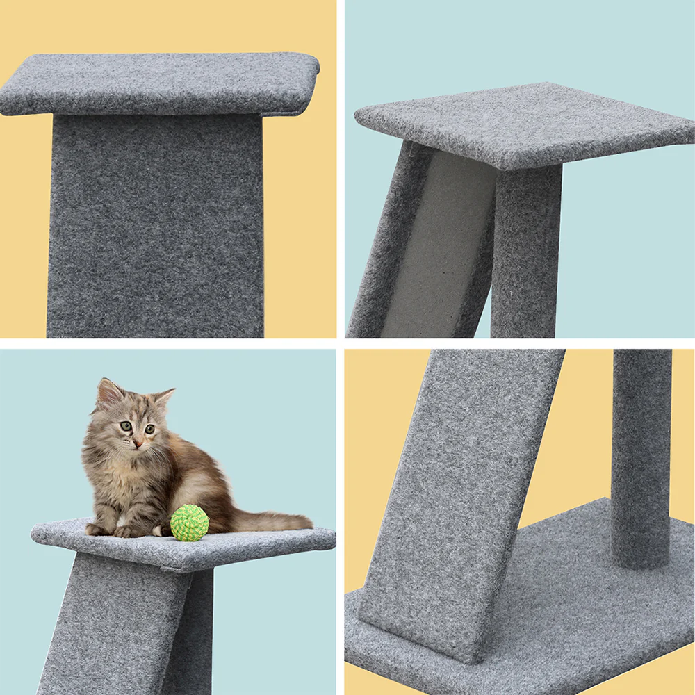 Cat Tree Trees Scratching Post Scratcher Tower Condo House Climb 82cm - Grey - Nurns