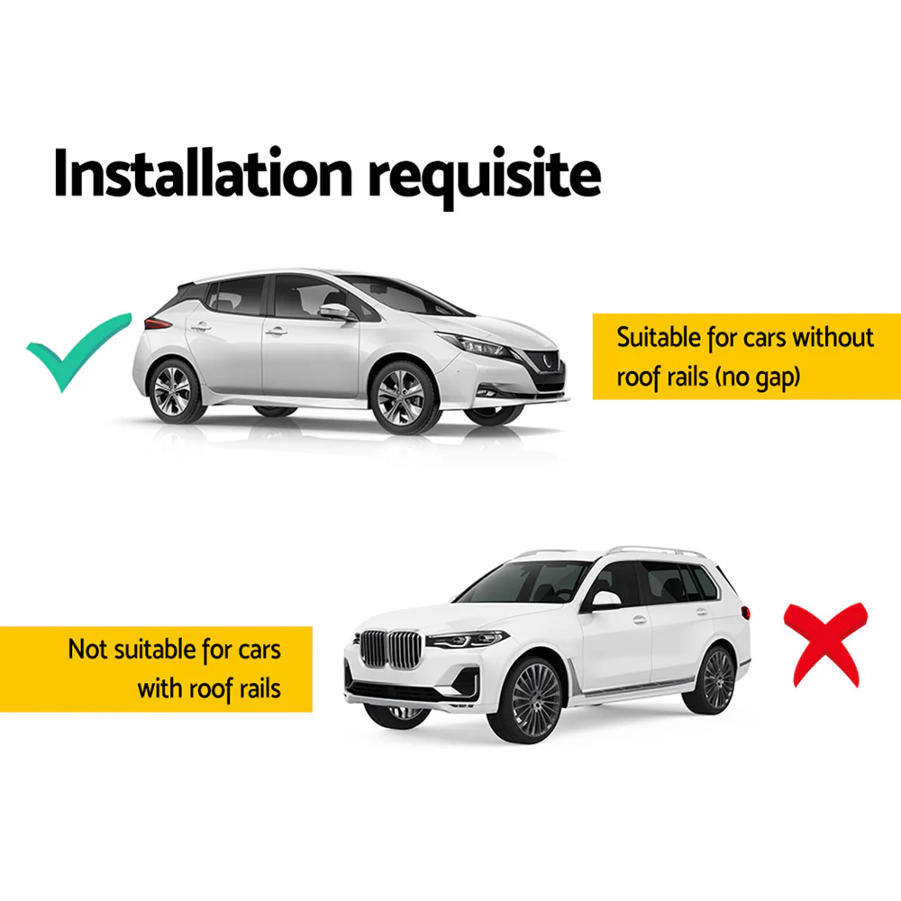 Universal Car Roof Racks Pod Aluminium Cross Bars Brackets 145cm Black - Nurns