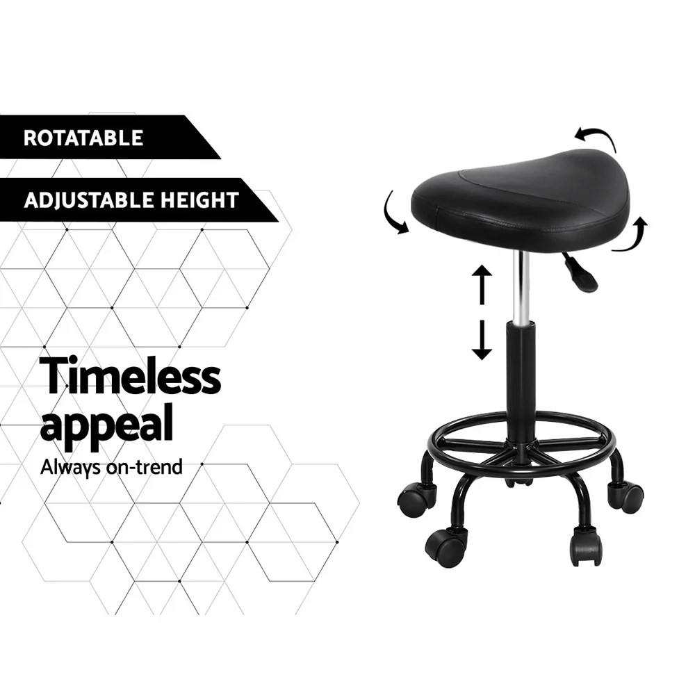 Salon Stool Saddle Swivel Chair - Nurns