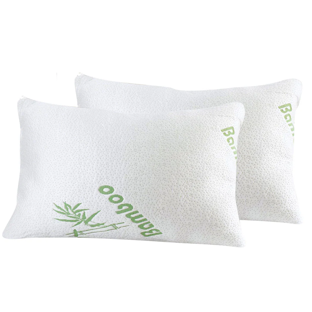 Set of 2 Memory Foam Pillow with Bamboo Fabric Cover - Nurns