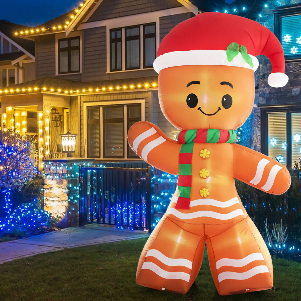 Gingerbread Christmas Inflatable Xmas Decorations - 2.4M - Nurns