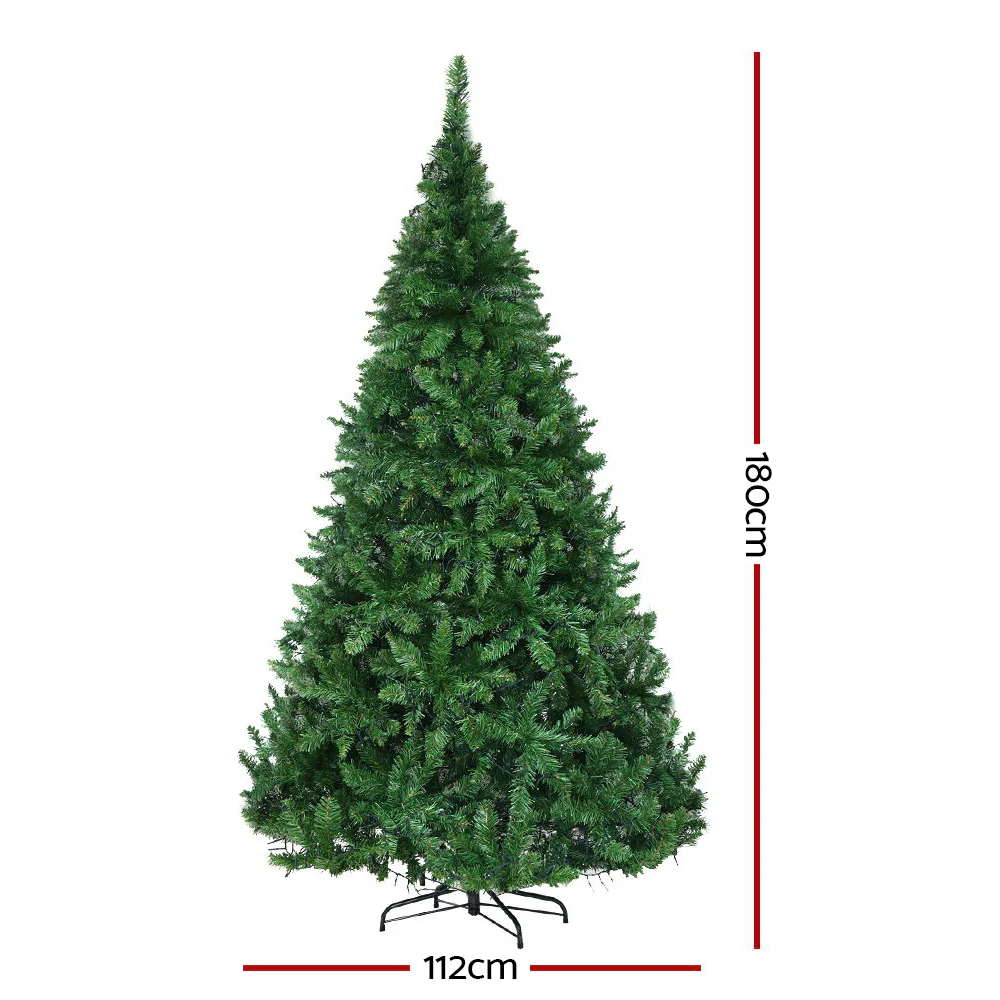 6ft 1.8m 874 LED Christmas Tree Xmas Tree Decorations  8 Light Mode - Warm White - Nurns