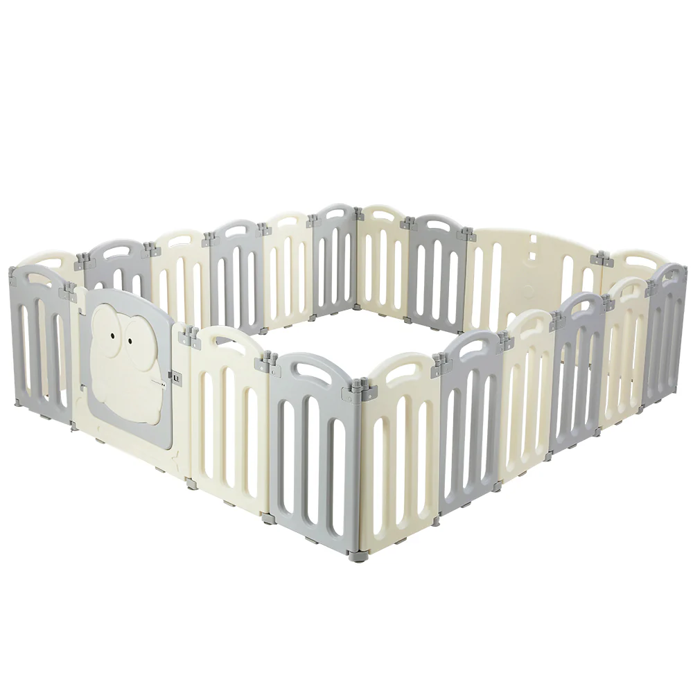 Baby Playpen 20 Panels Foldable Toddler Fence Safety Play Activity Centre - Nurns