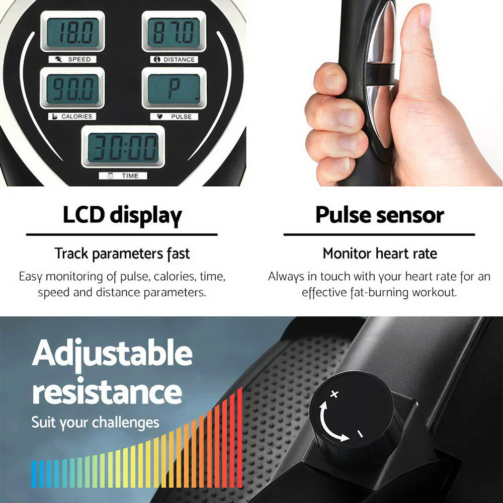 Everfit Exercise Bike 6 in 1 Elliptical Cross Trainer Home Gym Indoor Cardio - Nurns