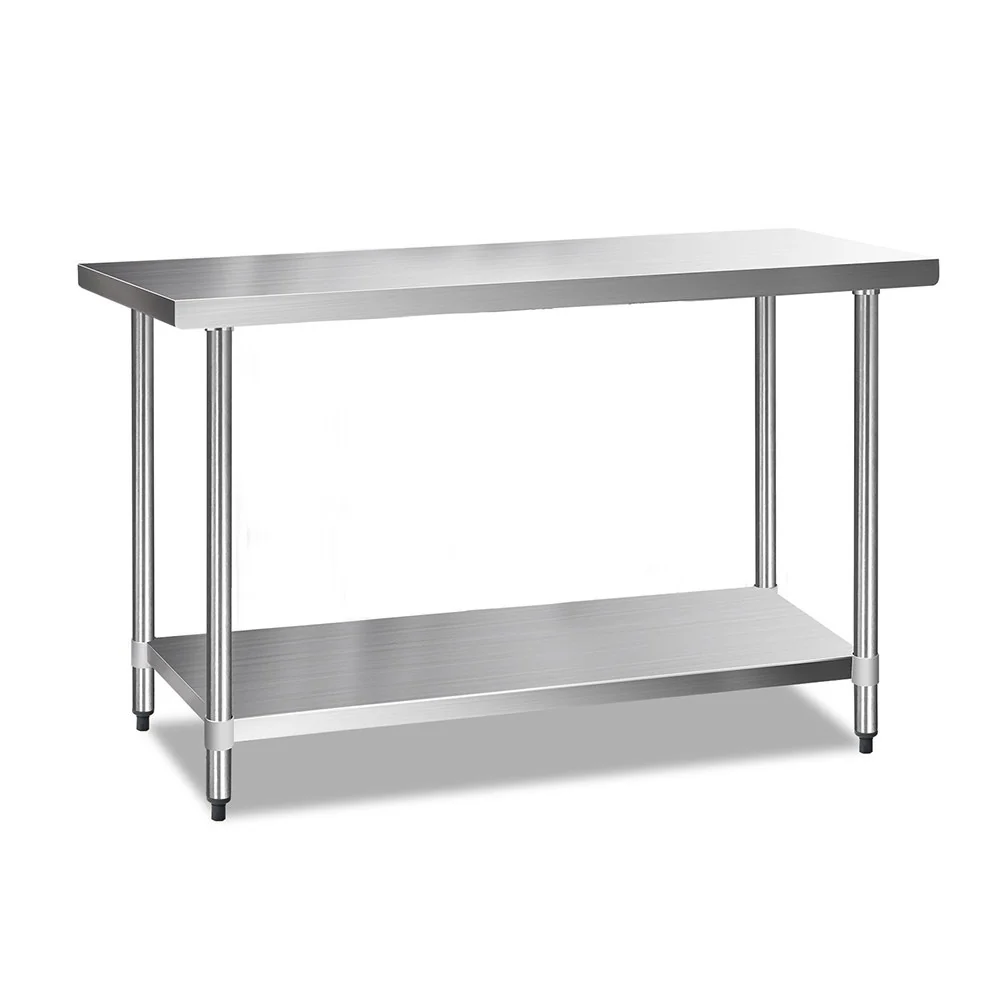 610x1524mm Commercial Stainless Steel Kitchen Bench - Nurns