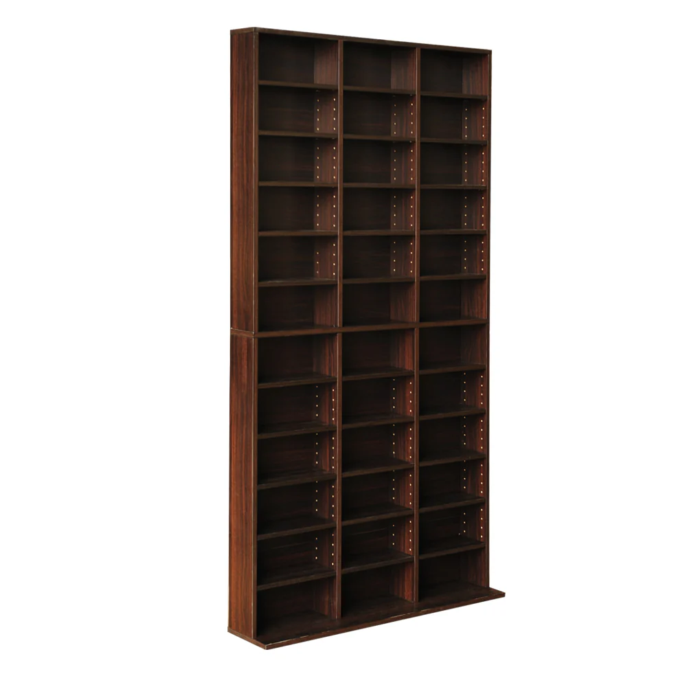 Artiss Bookshelf CD Storage Rack - Walnut - Nurns