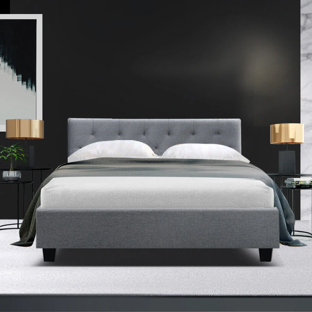 Citrin Bed & Mattress Package - Grey Double - Nurns