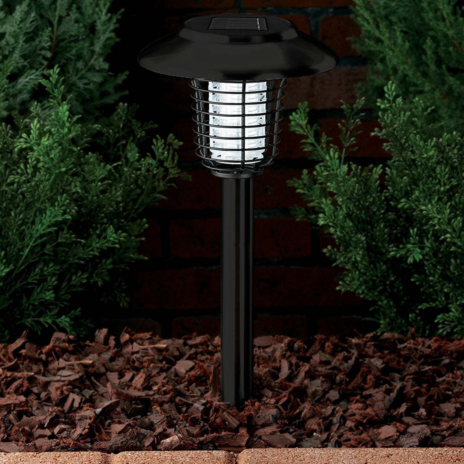 Energy Saving Wireless Solar-Powered Mosquito Killer Lamp - Black - Nurns