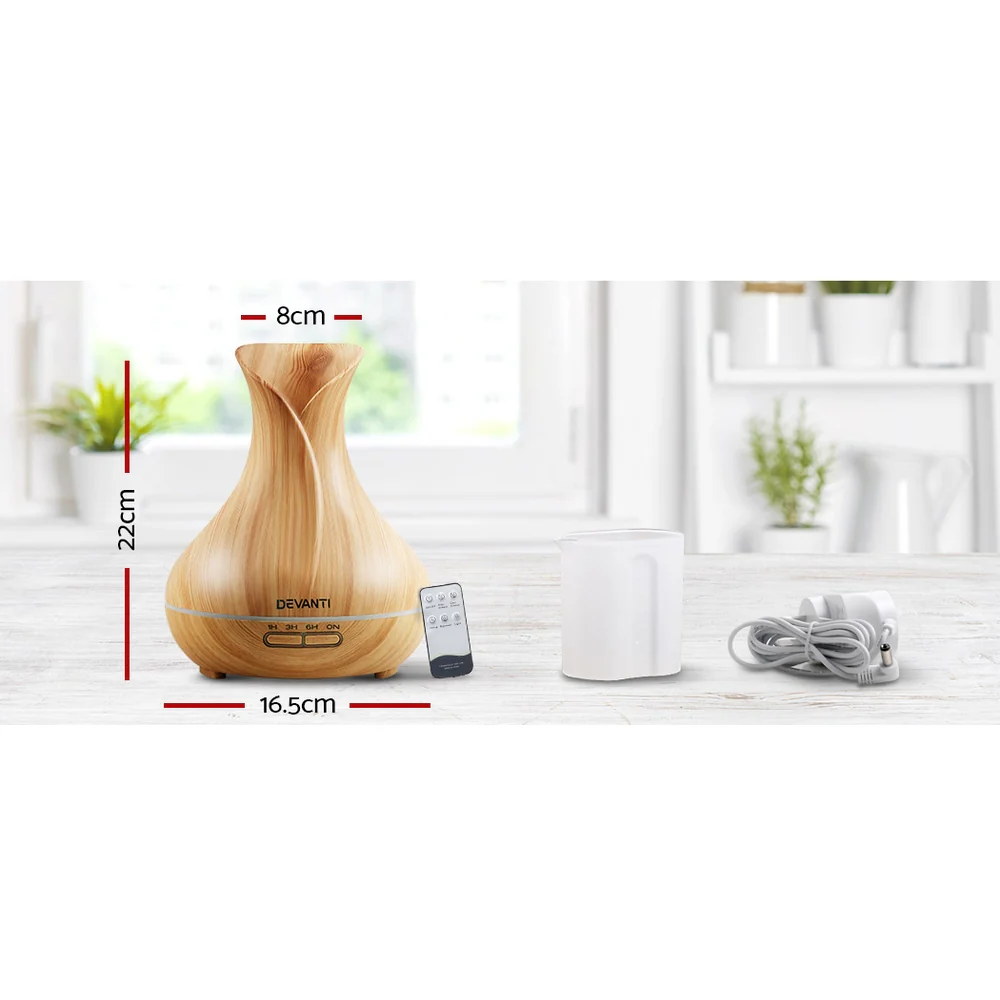 Aroma Diffuser Aromatherapy Light Wood 400ml - Nurns