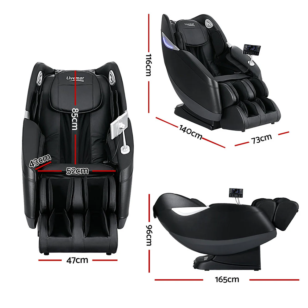 Eris Massage Chair Electric Recliner Home 3D Massager - Black - Nurns