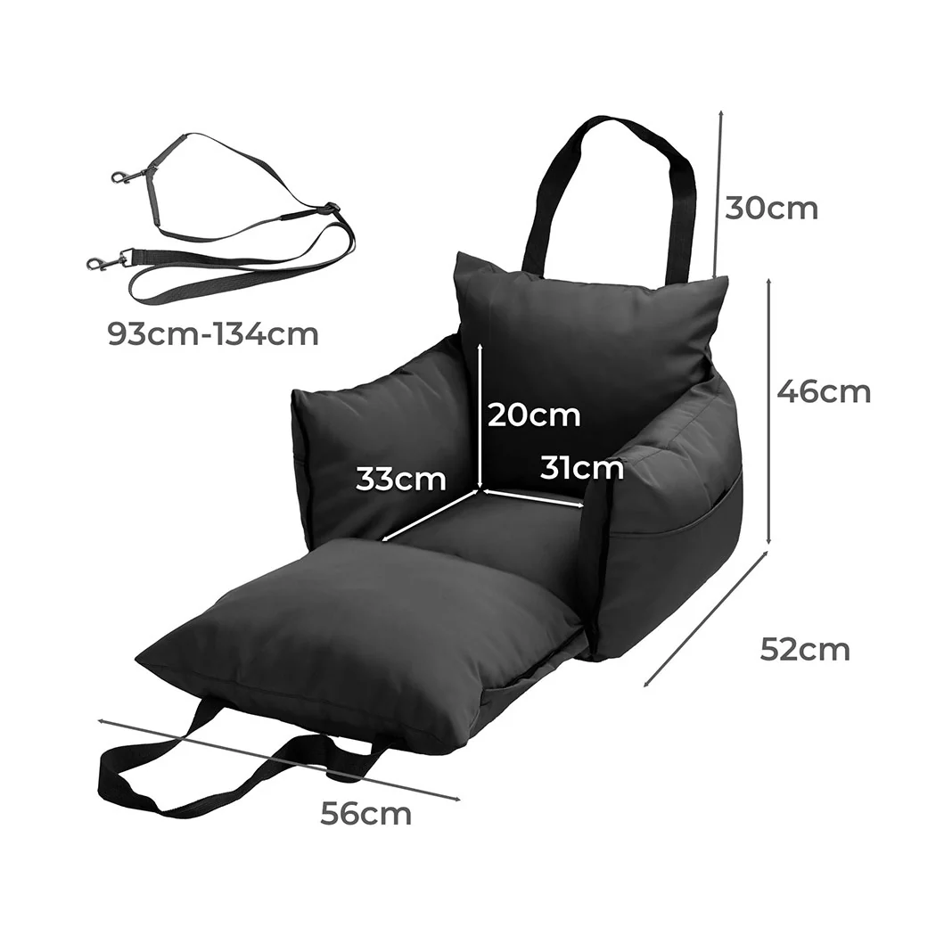 PaWz Dog Car Seat Booster Belt Black - Nurns