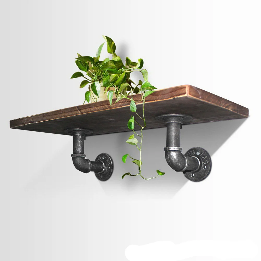 Artiss 8x Floating Pipe Shelf DIY Metal Wall Brackets - Nurns