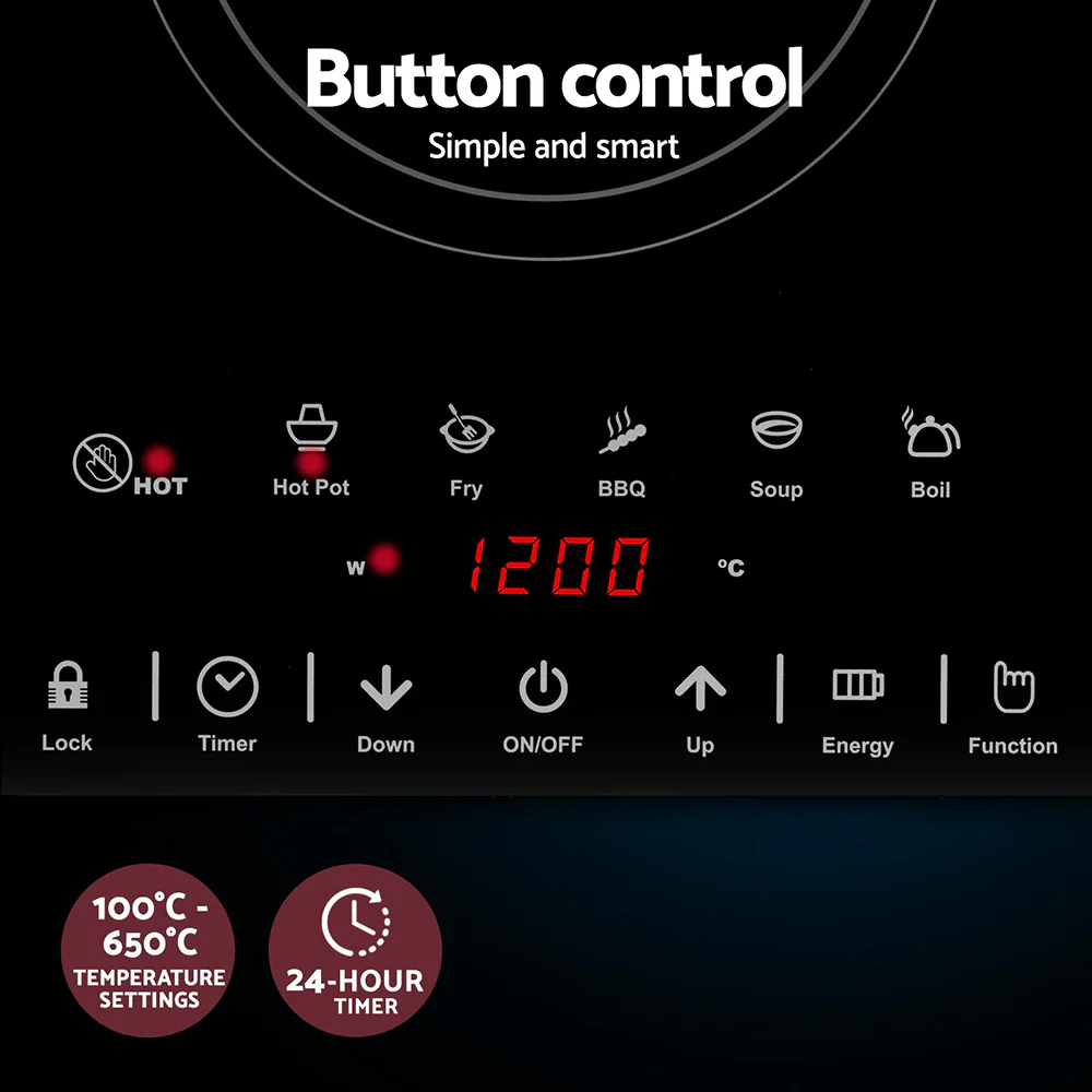 Devanti Electric Ceramic Cooktop 30cm - Nurns