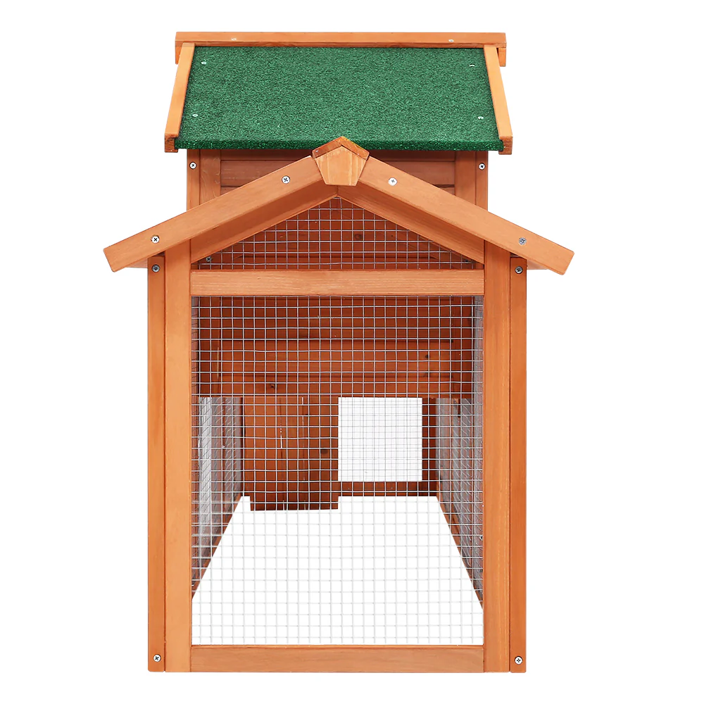 Rabbit Hutch Chicken Coop Wooden Cage Pet Hutch 220cm x 52cm x 84cm - Nurns