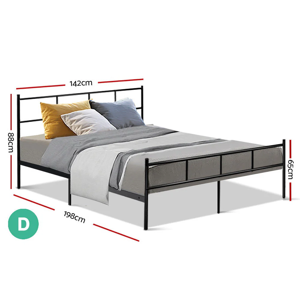 Zircon Bed & Mattress Package - Black Double - Nurns