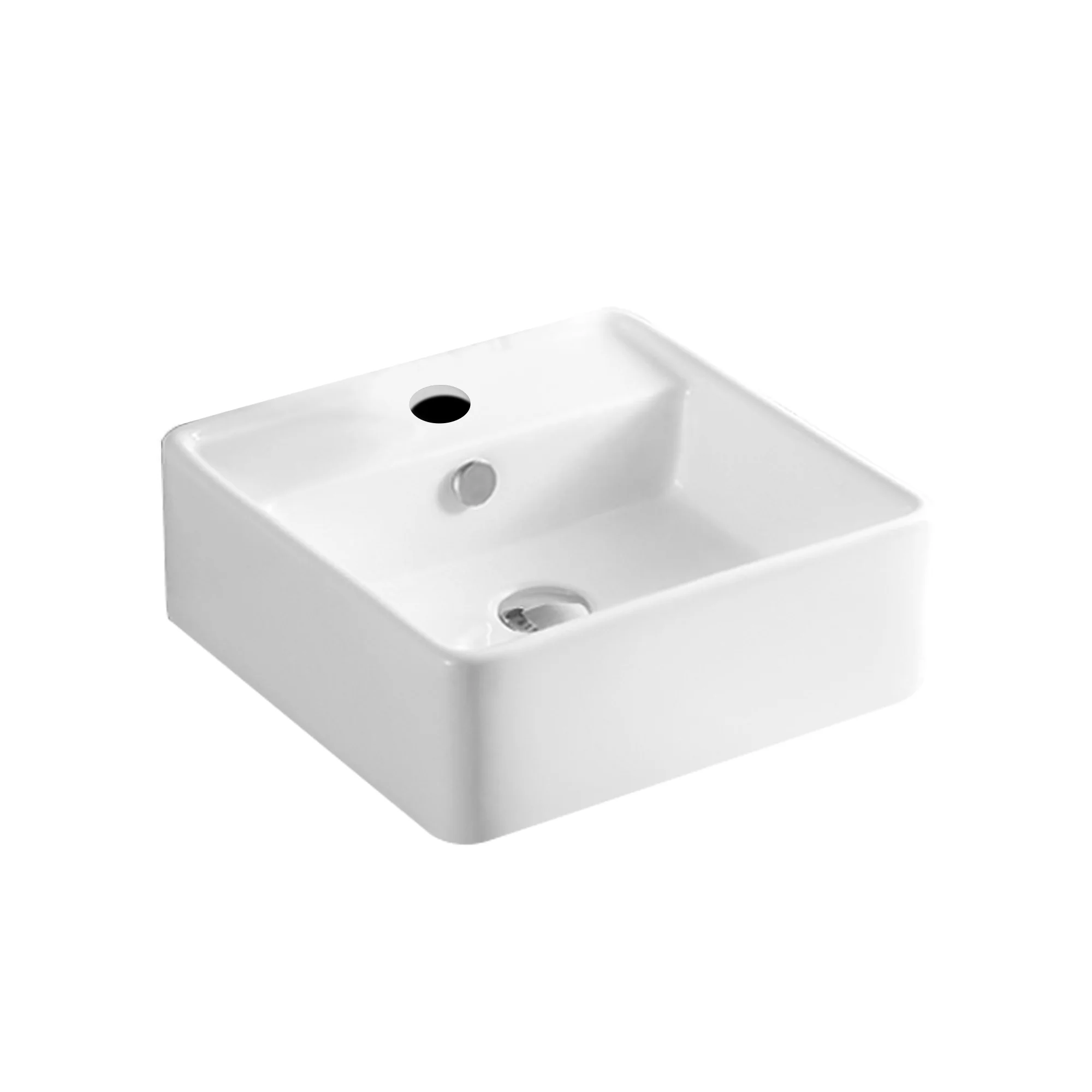Square Ceramic Basin Bathroom Wash Counter Top Hand Wash Bowl Sink Vanity Above Basins - Nurns