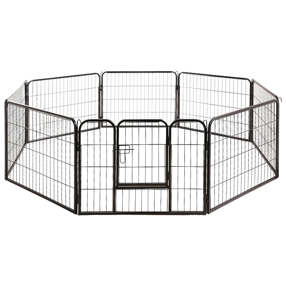 Dog Playpen Pet Playpen 8 Panel Puppy Exercise Cage Enclosure Fence 80x60cm - Nurns